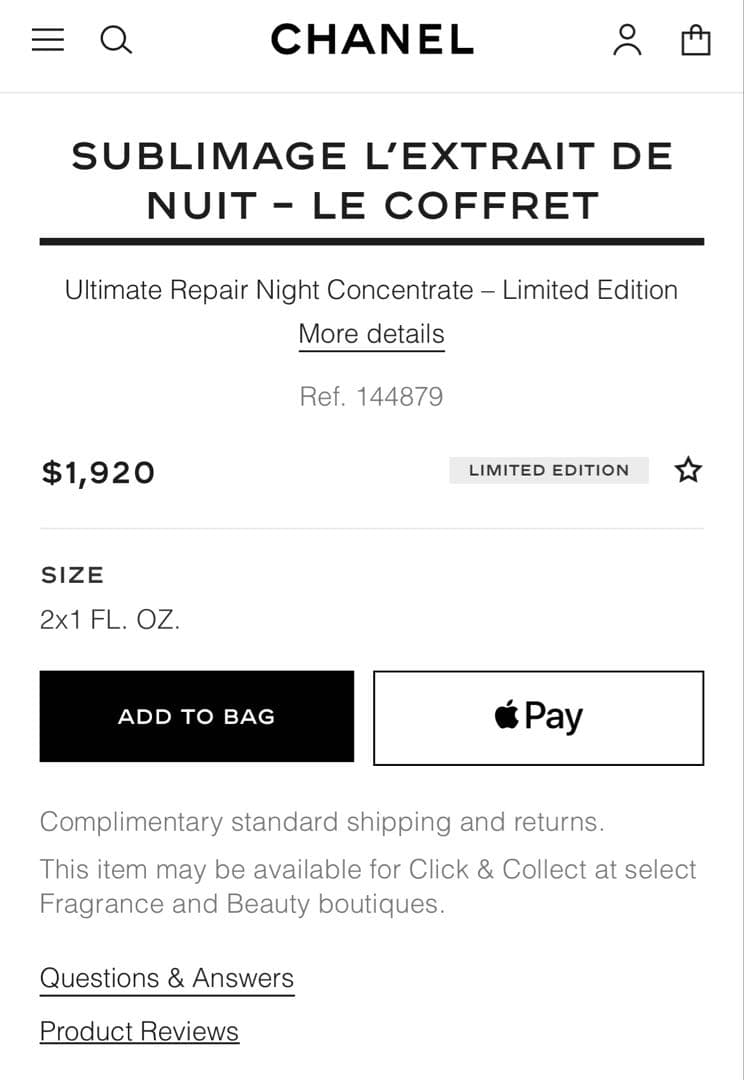 美容液 CHANEL SUBLIMAGE L'Extrait de Nuit