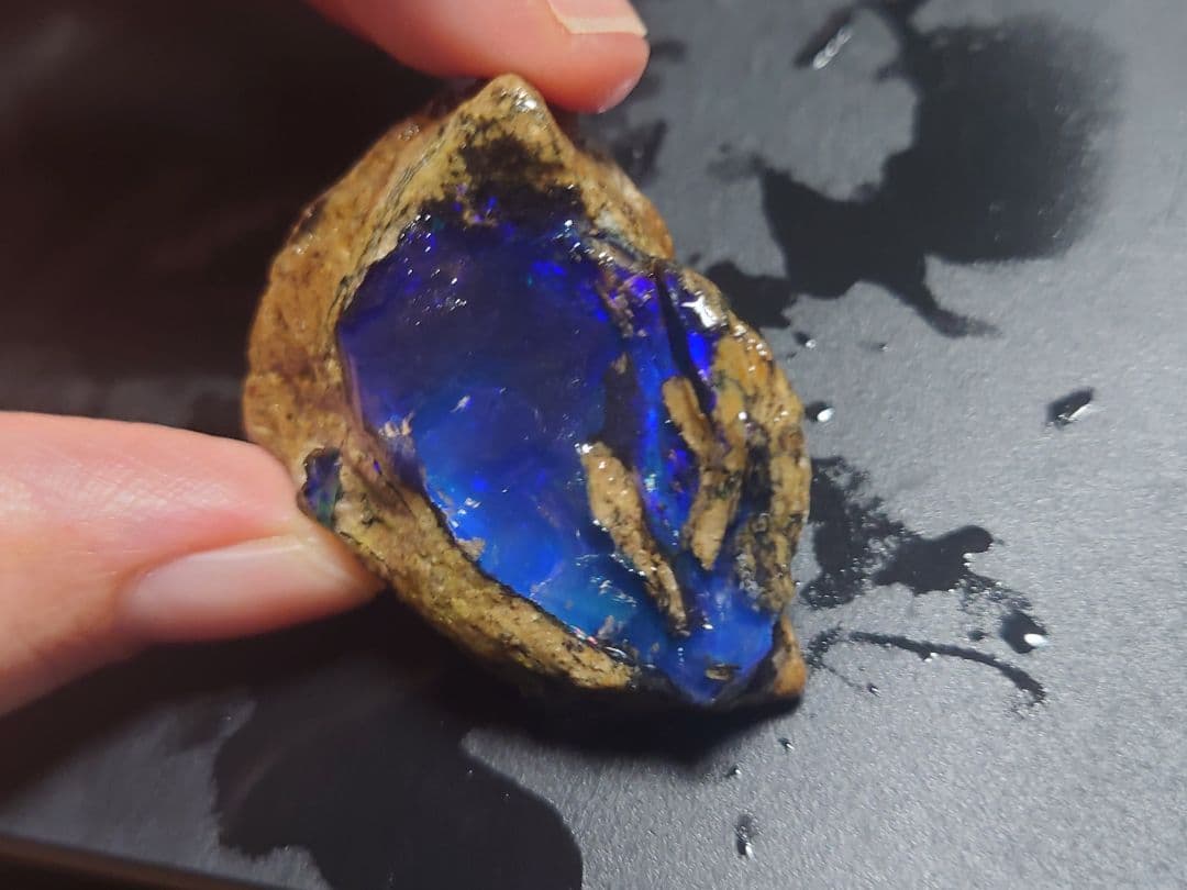 エチオピア オパール 青 ブルー 73ct 原石 鉱石 標本 ウェロ産