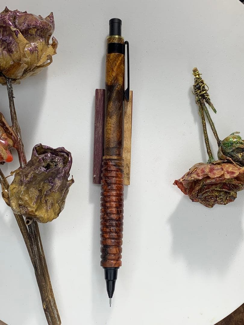 オレンズネロ紅白花梨虎杢&スポルテッド 0.3mmシャープペンシル