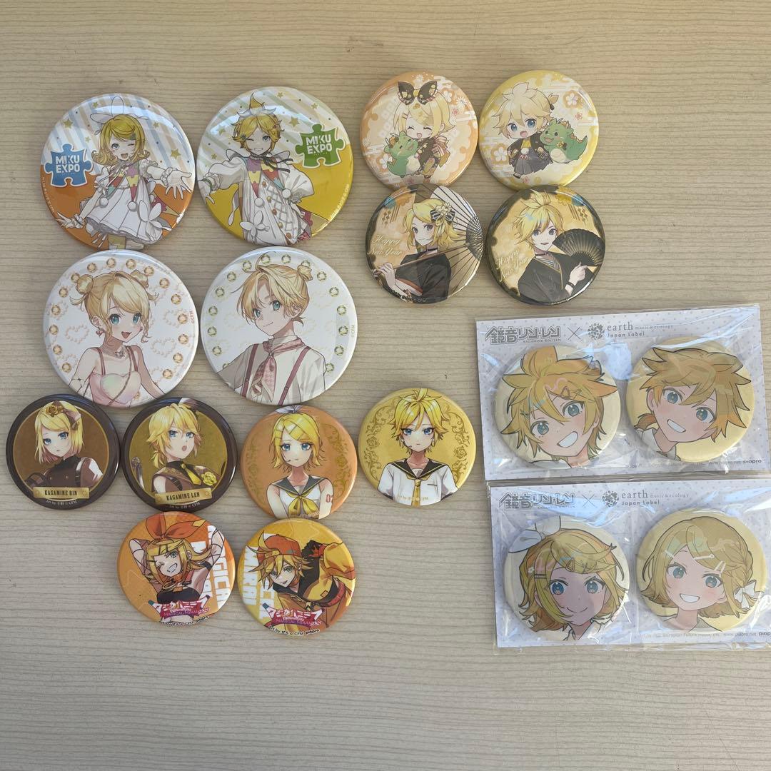 鏡音リン 鏡音レン 缶バッジ セット - メルカリ