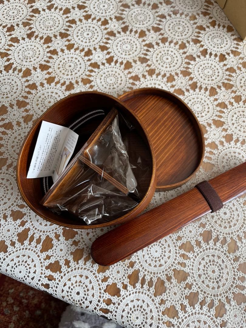 栗原はるみ 木製三角型弁当箱 大 箸 セット - メルカリ