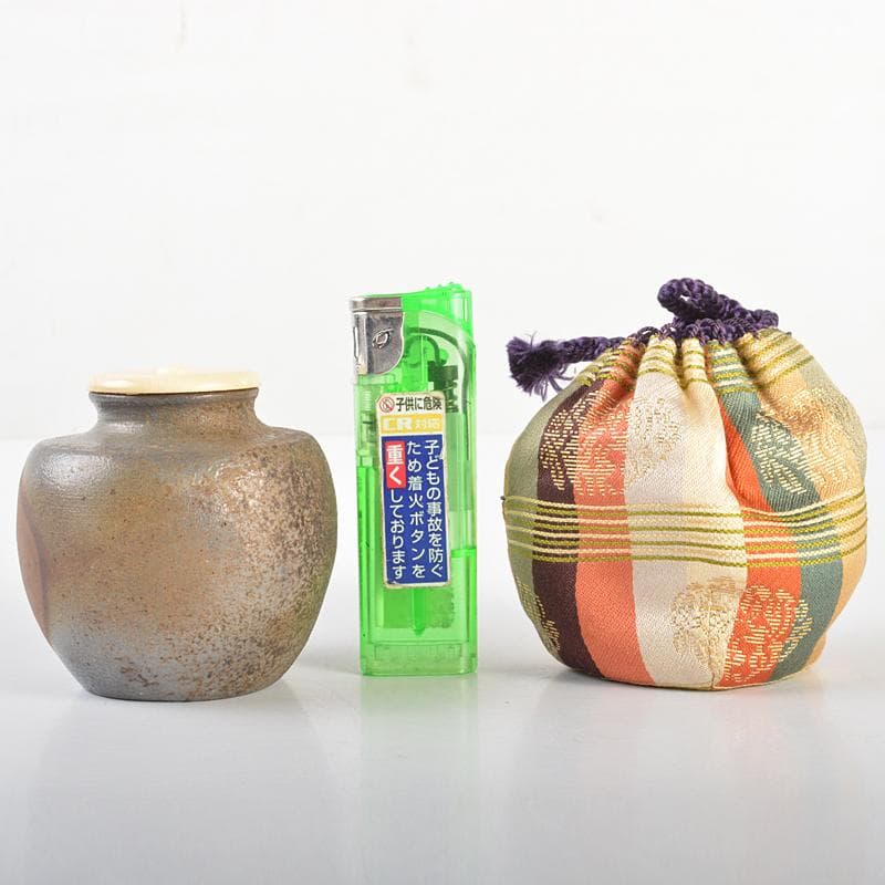 茶道具 備前焼 正告作 茶入 仕覆付 共箱 V R6742 - メルカリ