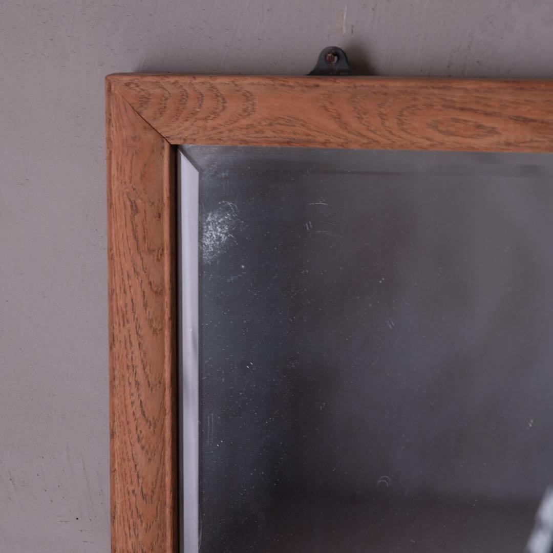 無垢材 壁掛け鏡　ウォールミラー 古家具 古道具 アンティーク ヴィンテージ