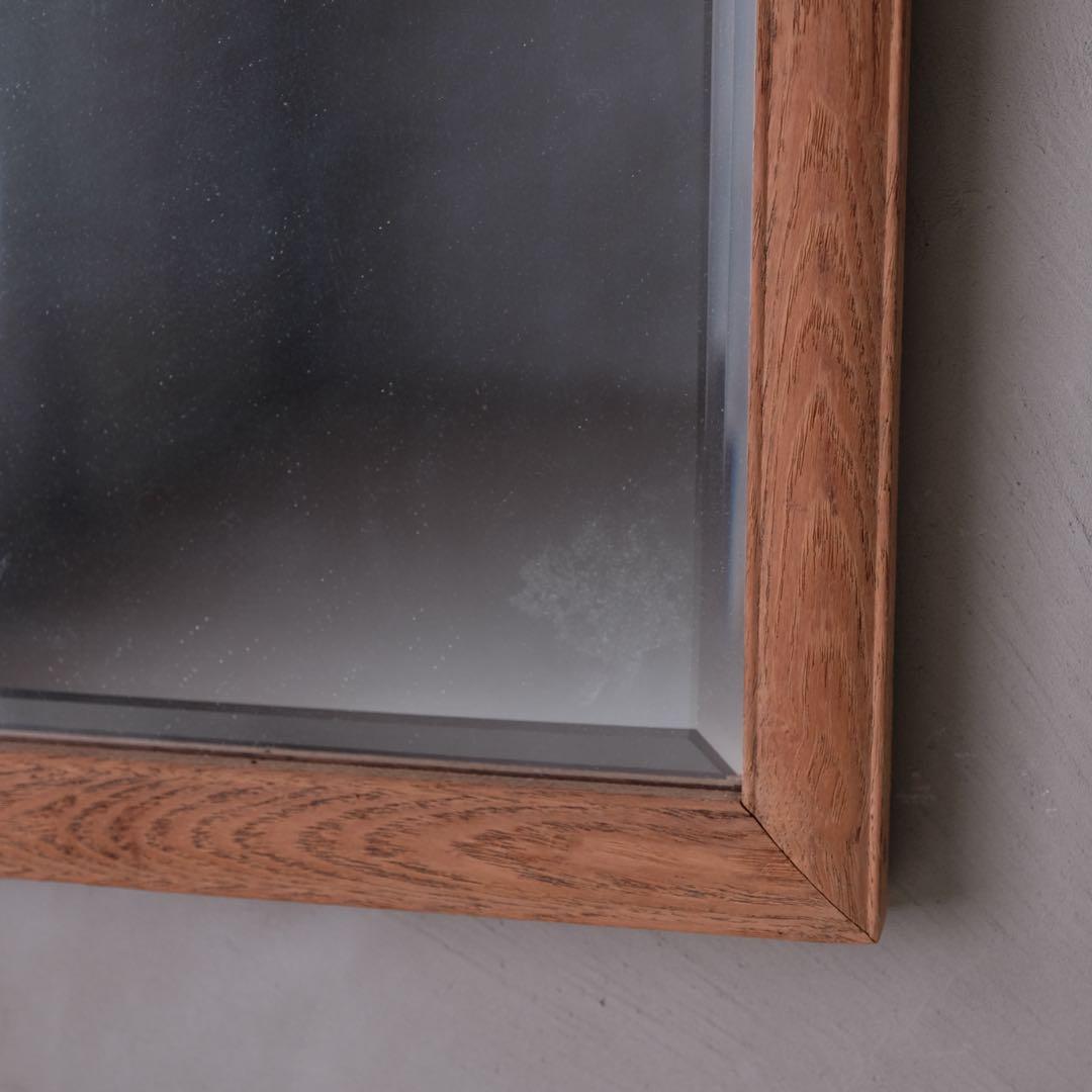 無垢材 壁掛け鏡　ウォールミラー 古家具 古道具 アンティーク ヴィンテージ