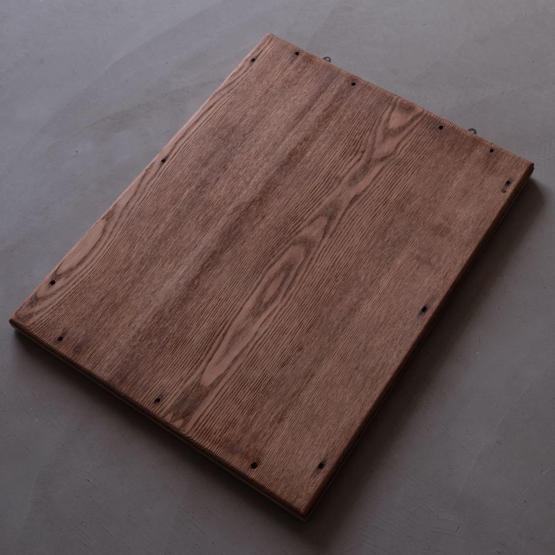 無垢材 壁掛け鏡　ウォールミラー 古家具 古道具 アンティーク ヴィンテージ