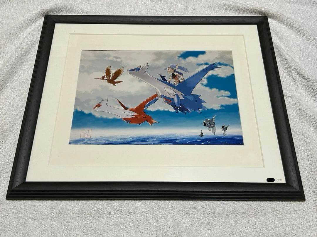 ラティアスとラティオスのいる風景 杉森健 複製原画 コレクタブル