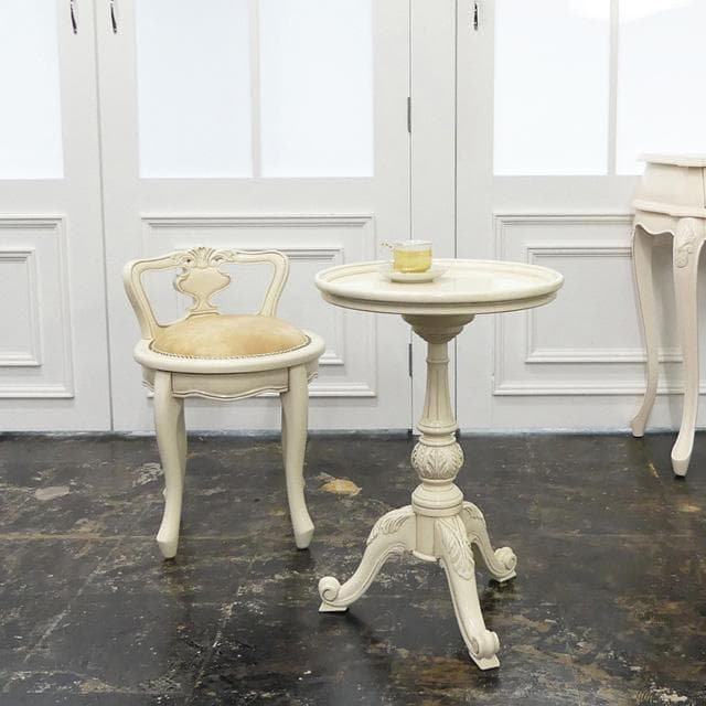 《新品・送料無料》《完成品》ヴァーサ　ラウンドテーブル(ブラウン)(ホワイト)