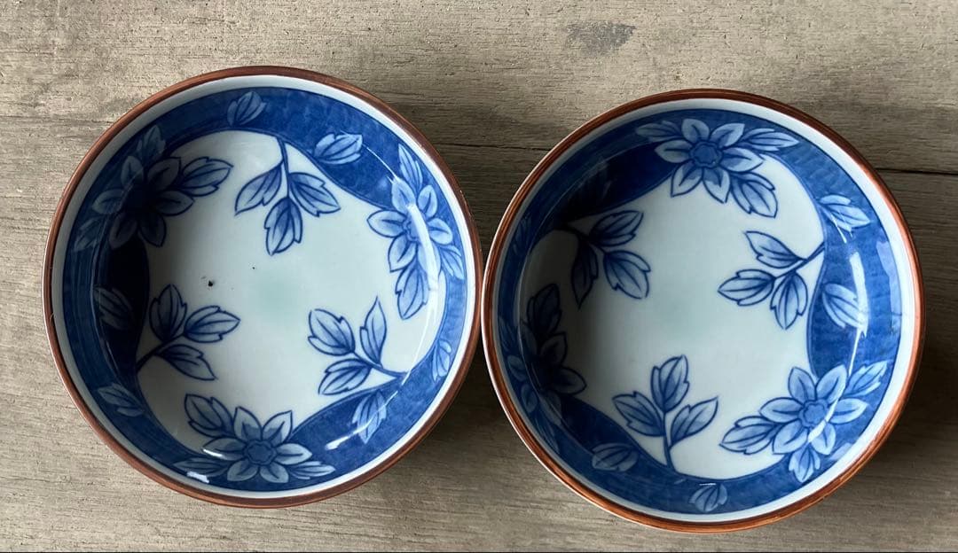 和食器 小鉢 小皿 38枚セット 美濃焼風 藍染 花柄 昭和レトロ まとめ売り