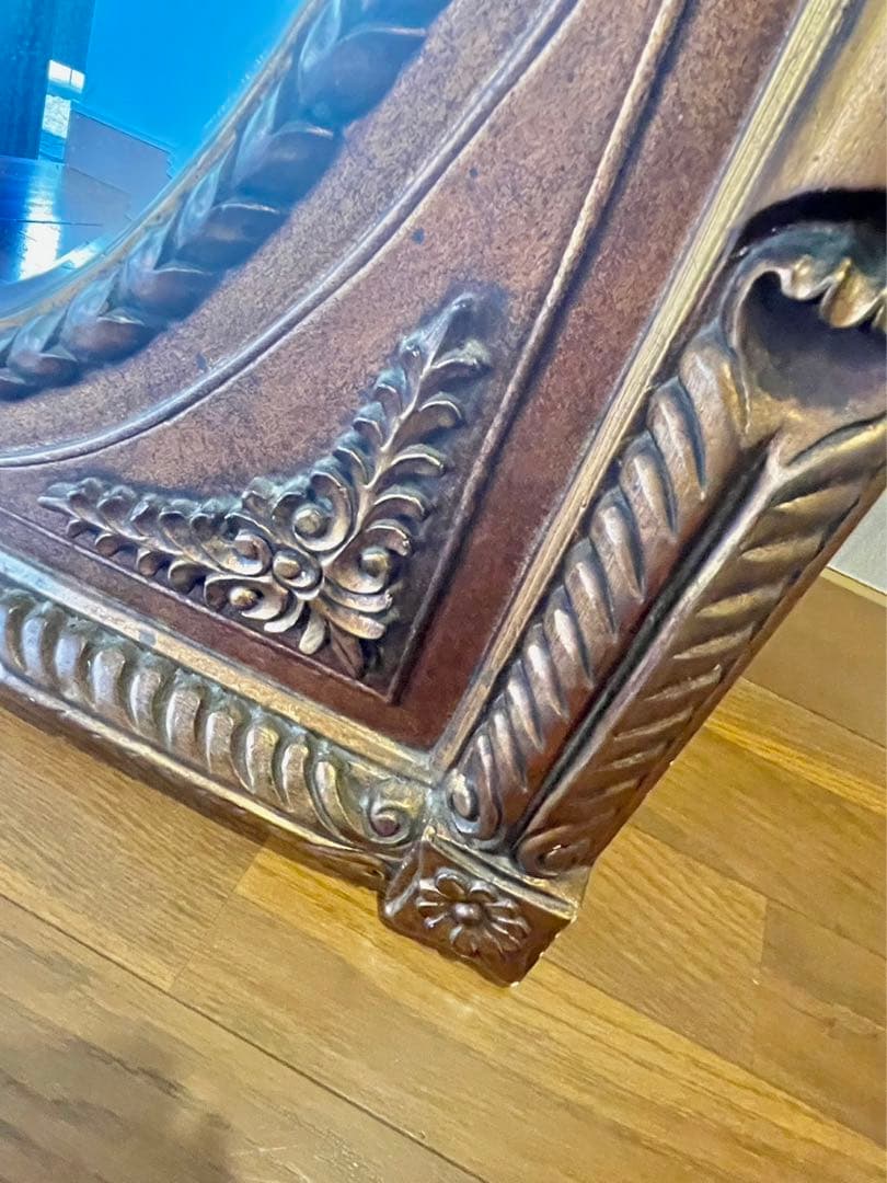 【高級豪華鏡/希少特大サイズ】大人気のアンティーク調 壁掛け鏡 ウォールミラー