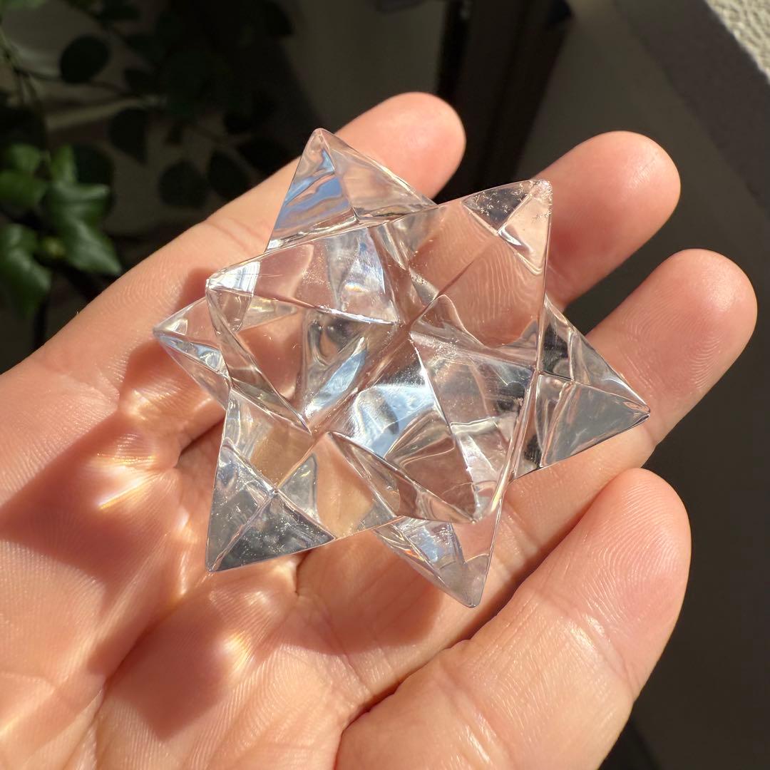 高品質　ヒマラヤ産　六芒星　マルカバスター　アステロイド　透明感　マカバ①