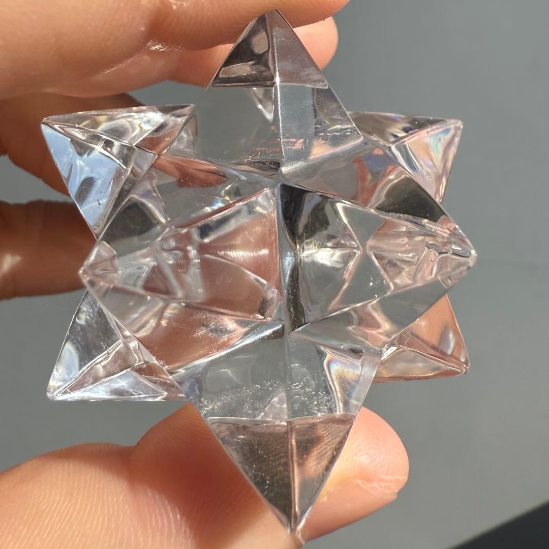 高品質　ヒマラヤ産　六芒星　マルカバスター　アステロイド　透明感　マカバ①