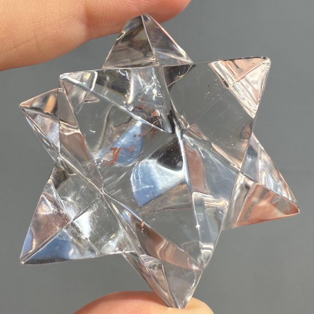 高品質　ヒマラヤ産　六芒星　マルカバスター　アステロイド　透明感　マカバ①