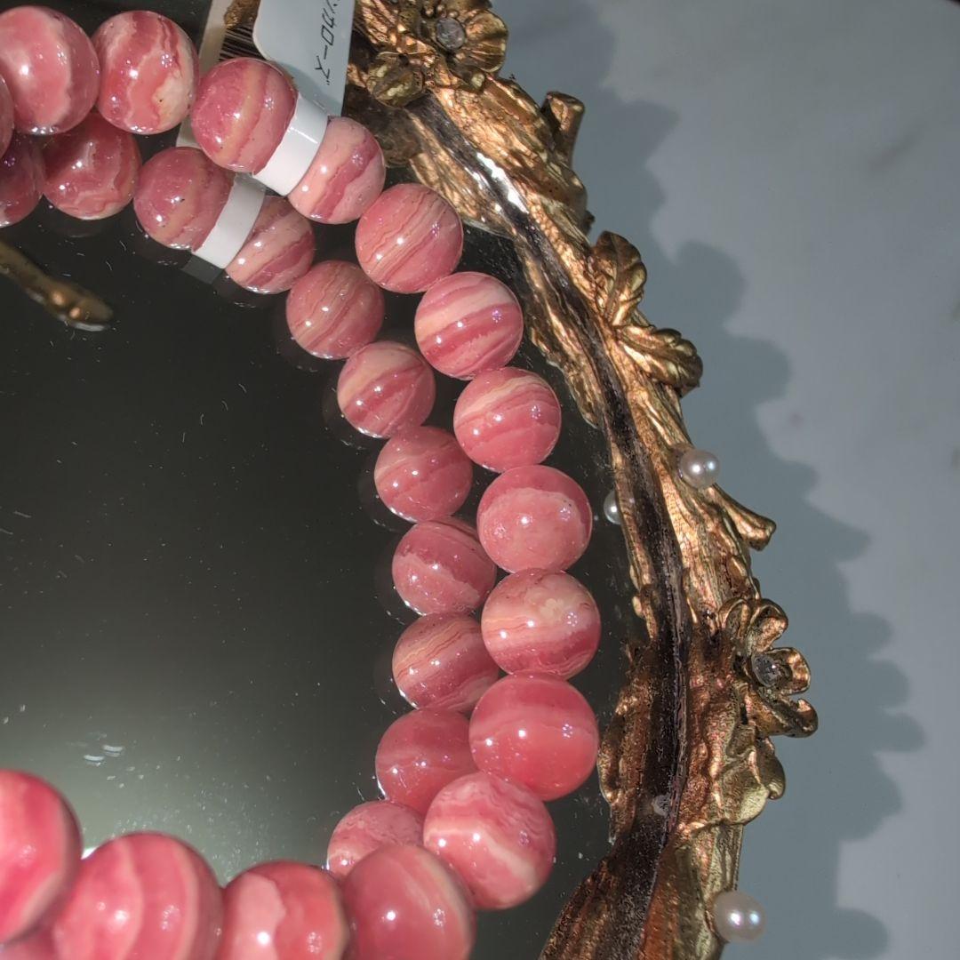 【美品】天然石ブレスレット　インカローズ　内径16 パワーストーン