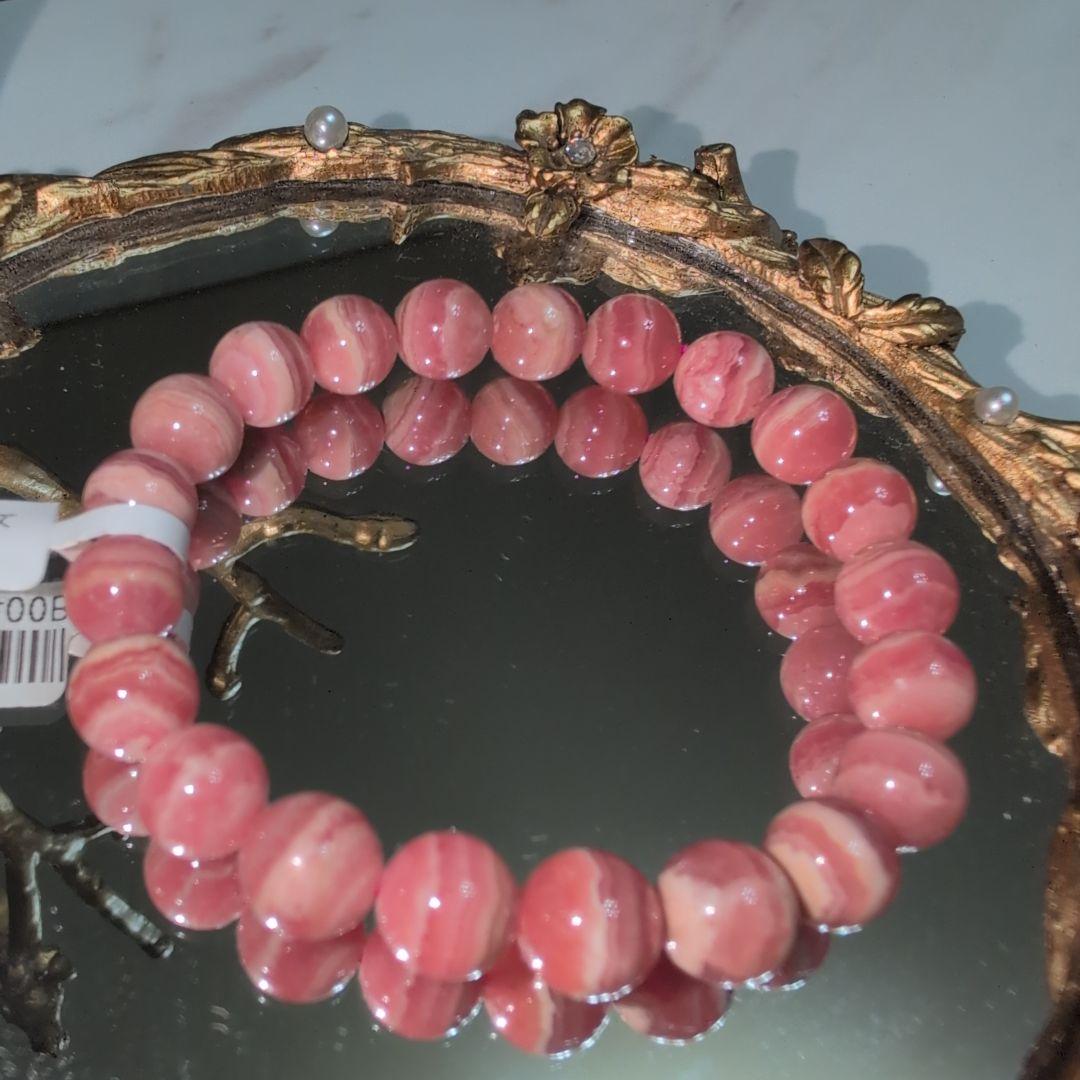 【美品】天然石ブレスレット　インカローズ　内径16 パワーストーン