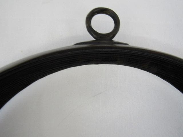 唐銅 吊花生 満月 9寸 高さ30cm 重量1.3kg 剣山付 Y5-