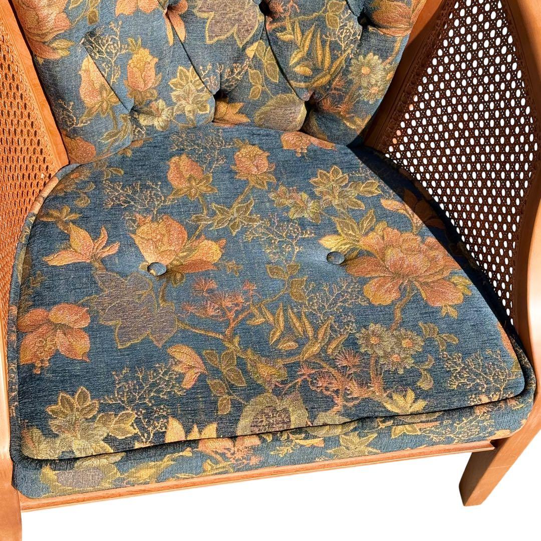 KZ030 【廃盤】三越ブルージュ　カントリーハウス　ラタン　籐　1Pソファ