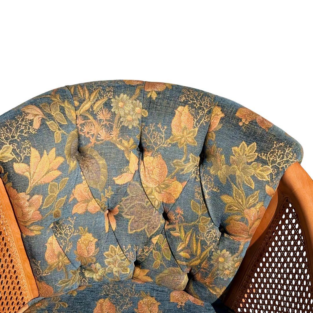 KZ030 【廃盤】三越ブルージュ　カントリーハウス　ラタン　籐　1Pソファ