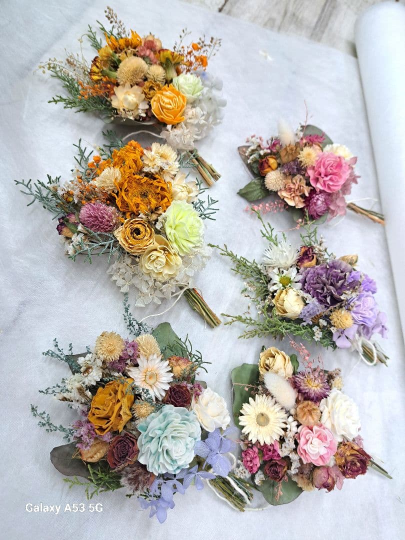 ミニブーケ 2個セット ミニ花束 プチギフト 卒園 卒業 お別れ会 贈り物