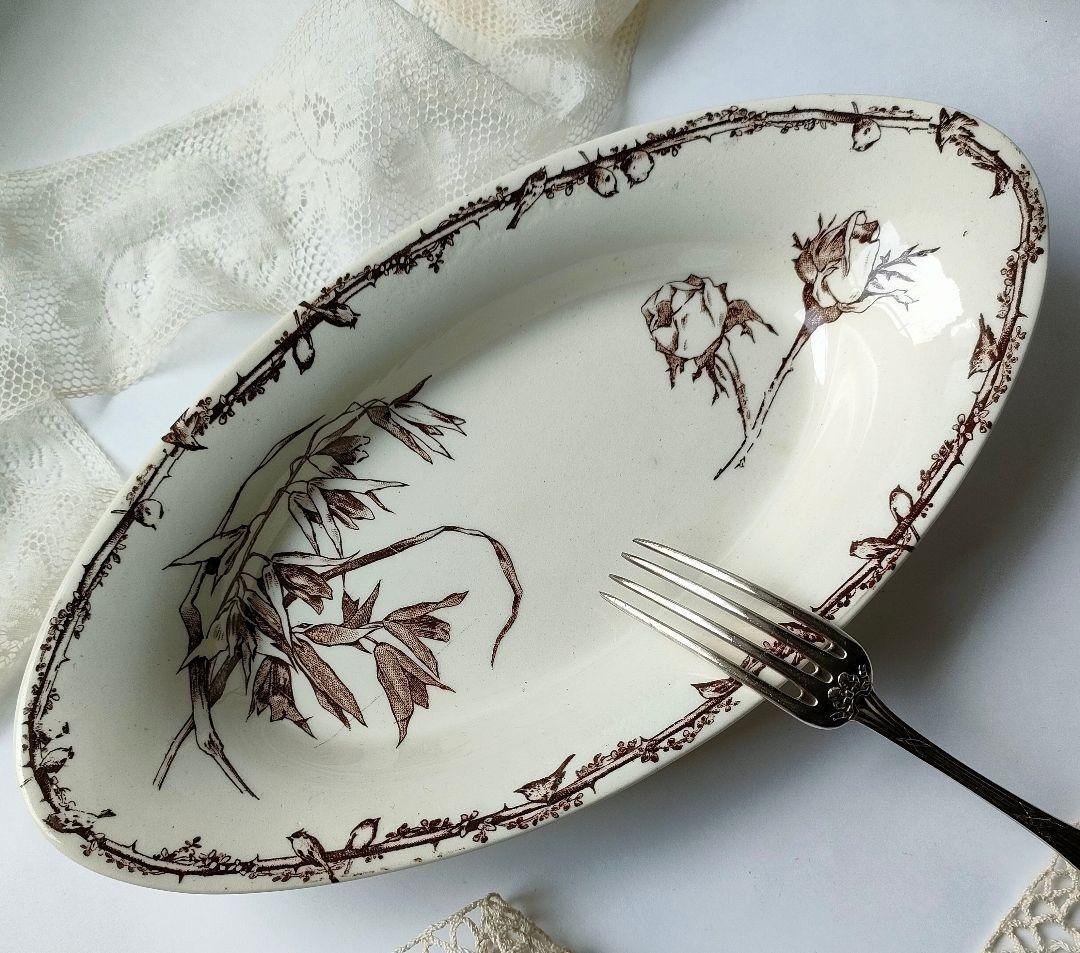 美品　Choisy le roi　薔薇　ravier 　フランスアンティーク