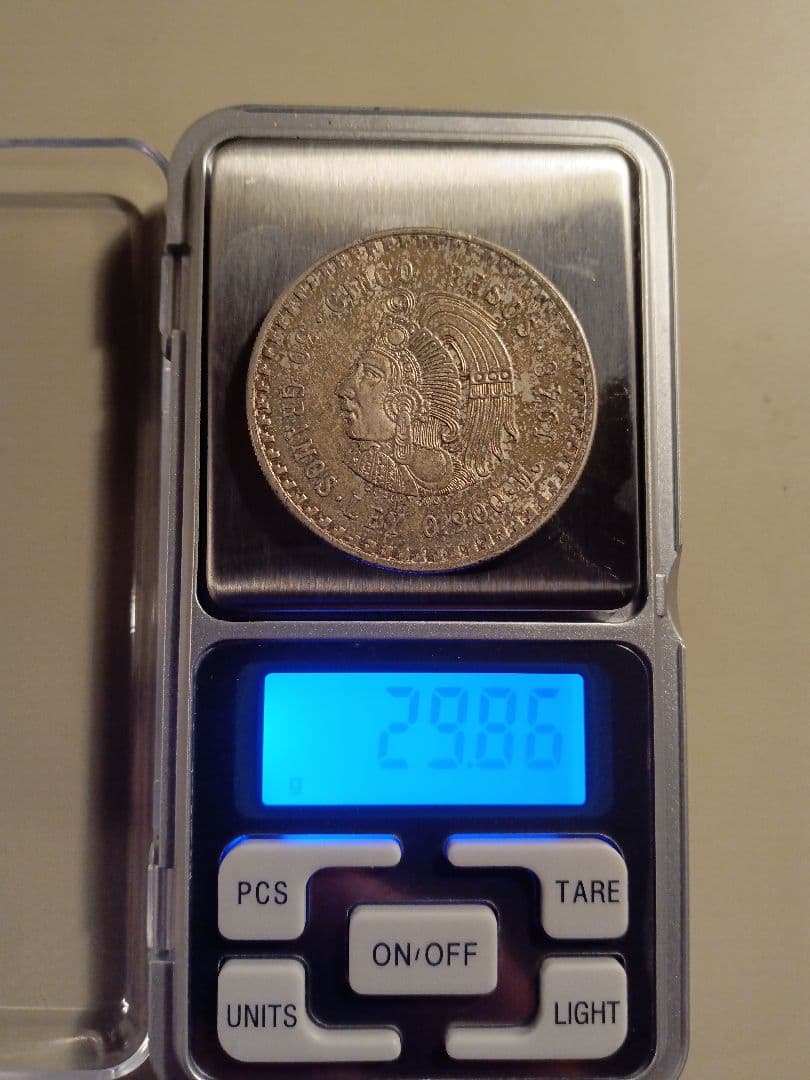 1948年 メキシコ 5ペソ 銀貨 銀0.900 - メルカリ