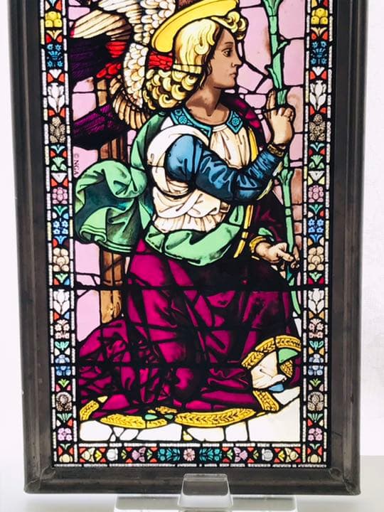 【超希少】グラスマスター社ステンドグラス　受胎告知天使ガブリエルステンドグラス