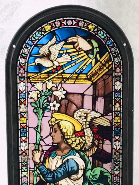 【超希少】グラスマスター社ステンドグラス　受胎告知天使ガブリエルステンドグラス