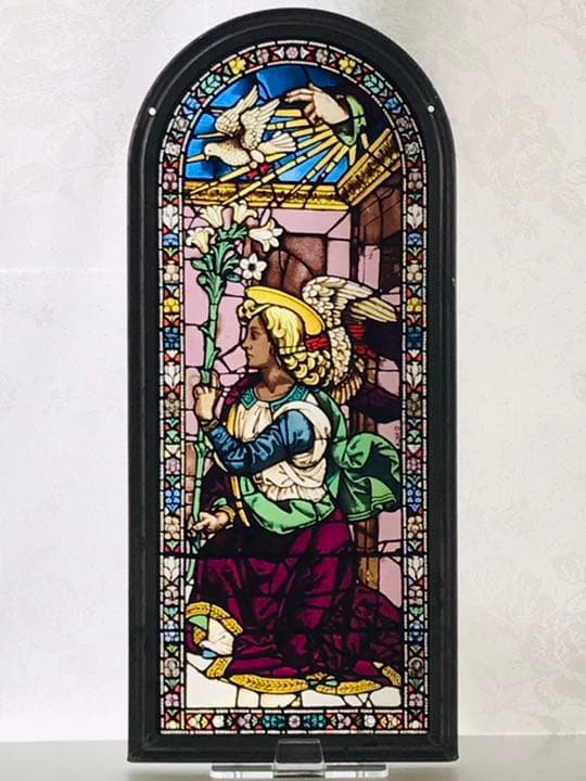 【超希少】グラスマスター社ステンドグラス　受胎告知天使ガブリエルステンドグラス