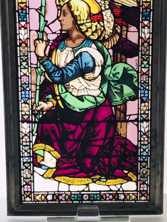 【超希少】グラスマスター社ステンドグラス　受胎告知天使ガブリエルステンドグラス