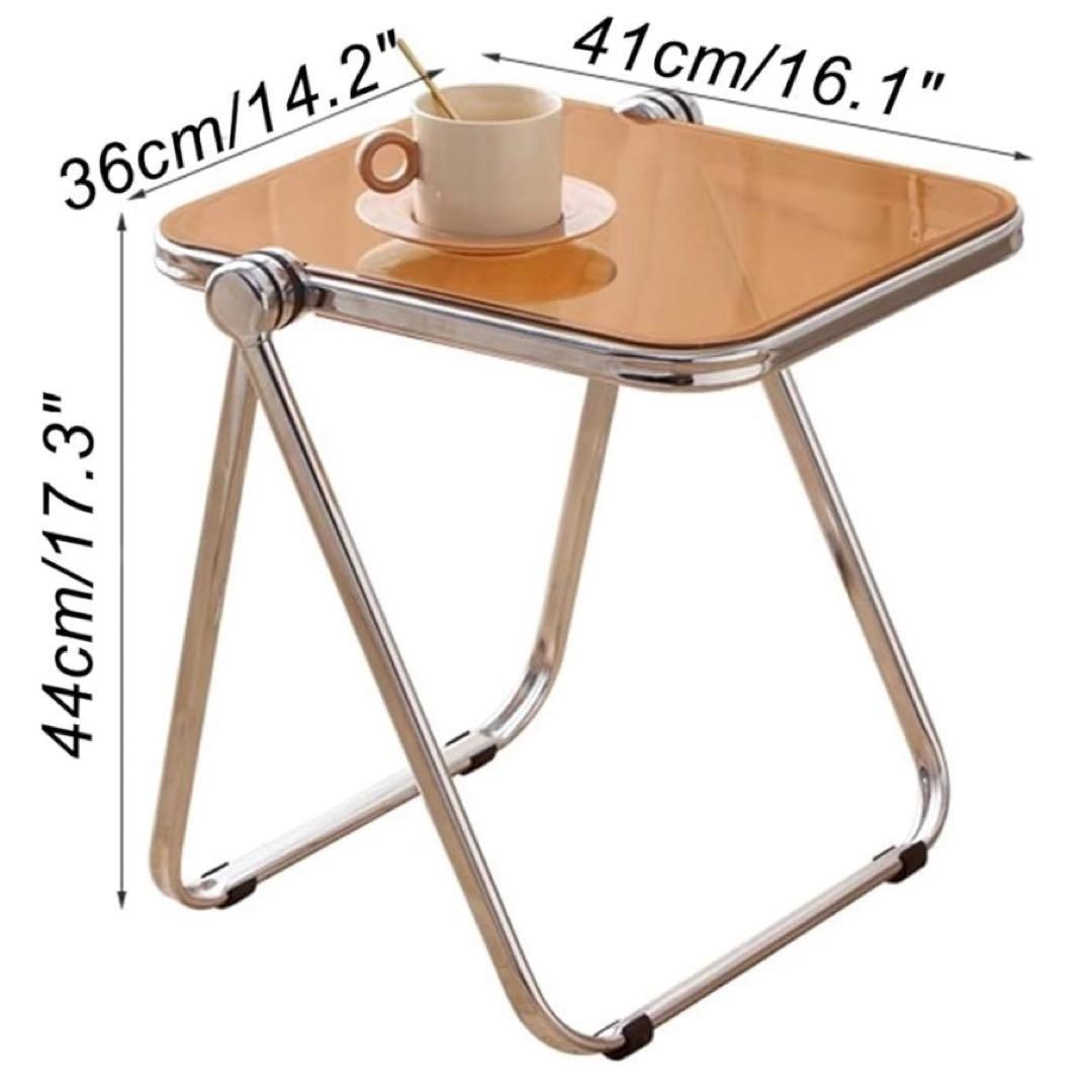 サイドテーブル・ナイトテーブル・ローテーブル Made in I Folding modern acrylic table