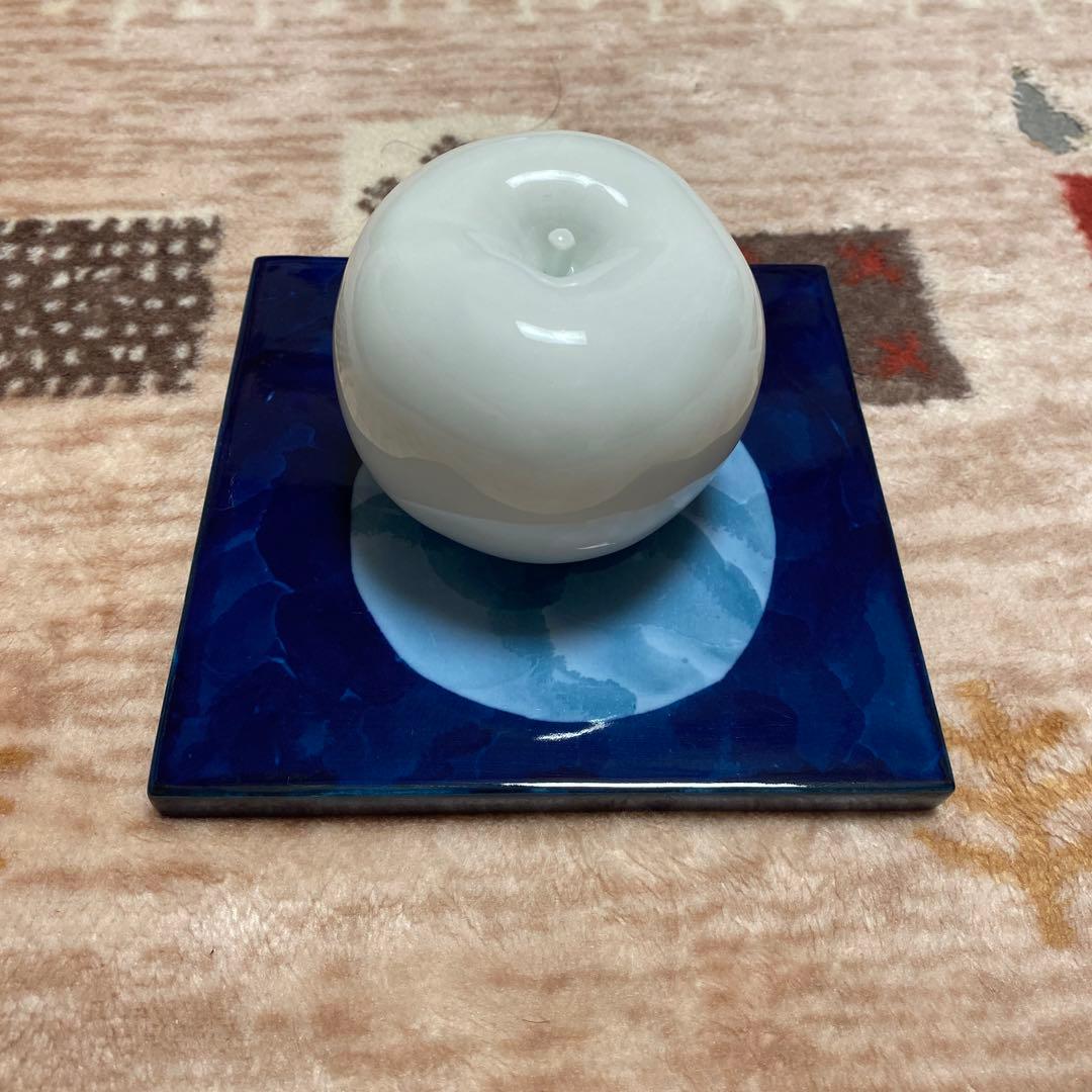 リンゴ型陶器オブジェ