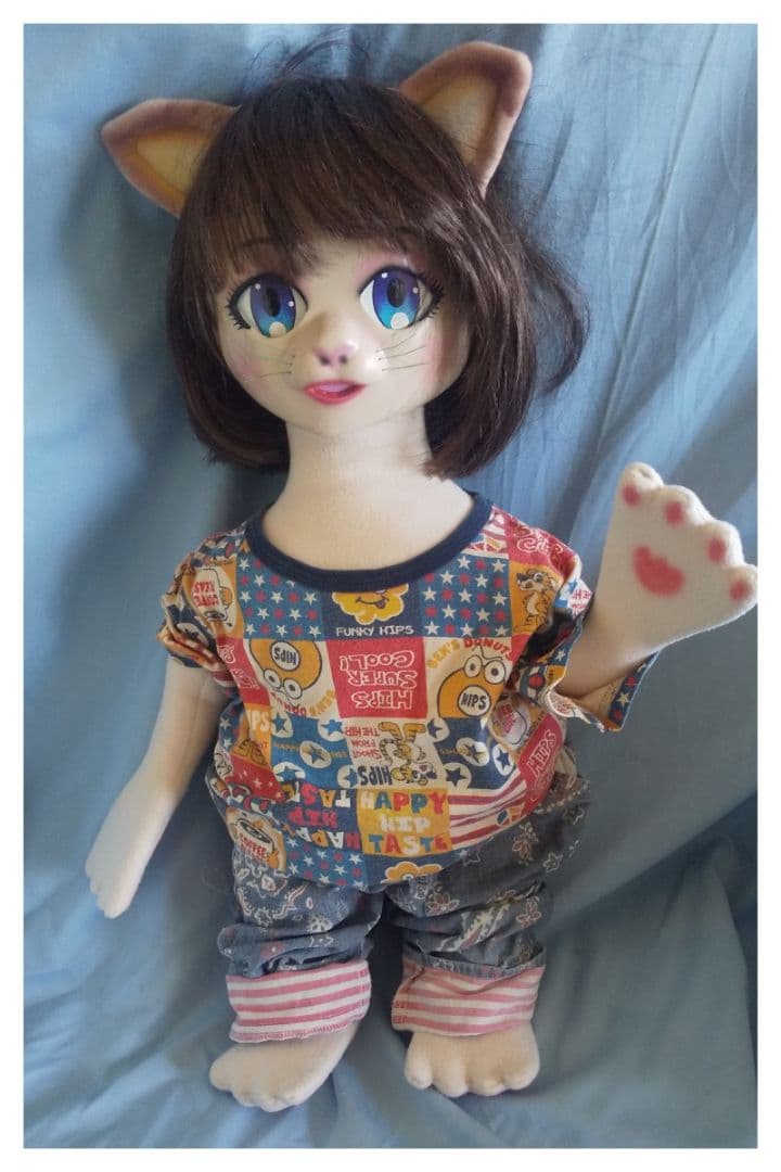 値下げ 等身大 着せかえ 三毛猫娘 ベビ～ 骨格入り