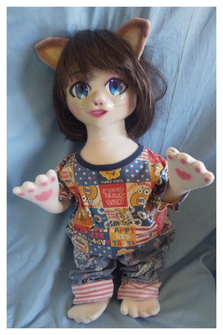 値下げ 等身大 着せかえ 三毛猫娘 ベビ～ 骨格入り