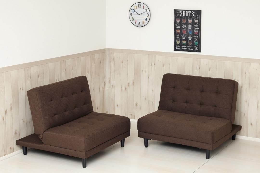 多機能 4way 離せるソファベッド ブラウン