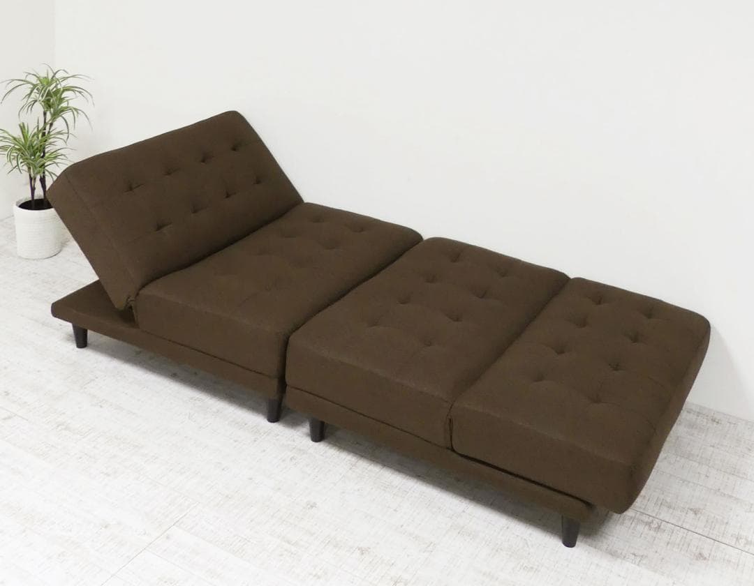 多機能 4way 離せるソファベッド ブラウン
