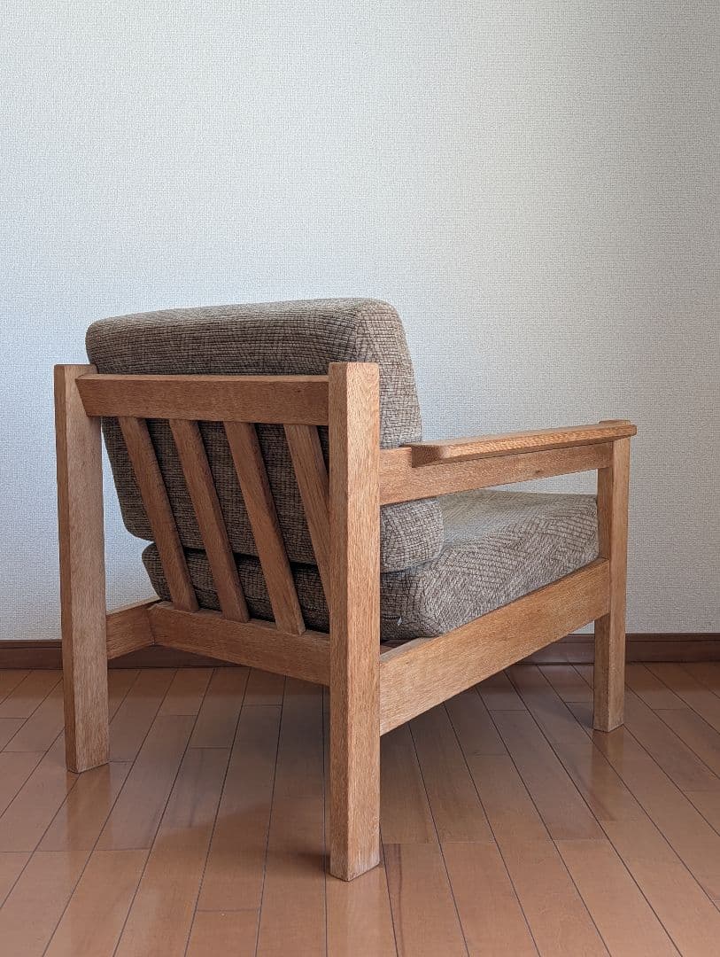 のんき大将　北欧ヴィンテージソファ　オーク　右アーム