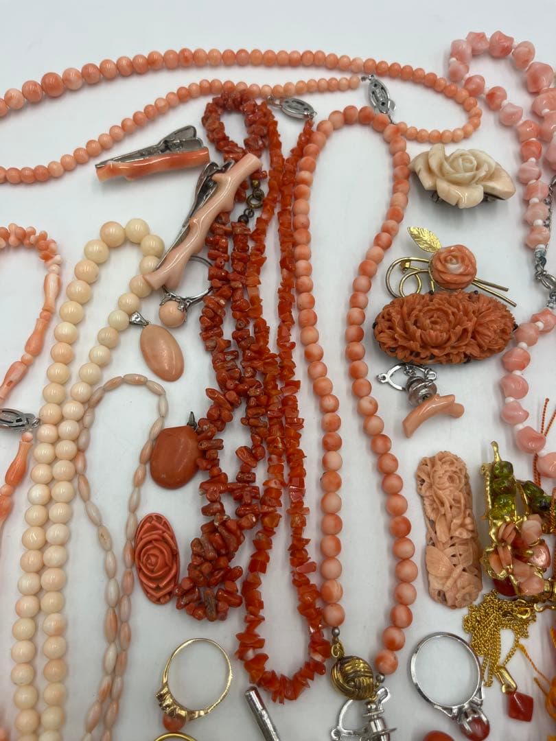 珊瑚　赤珊瑚　アクセサリー　大量　約860g