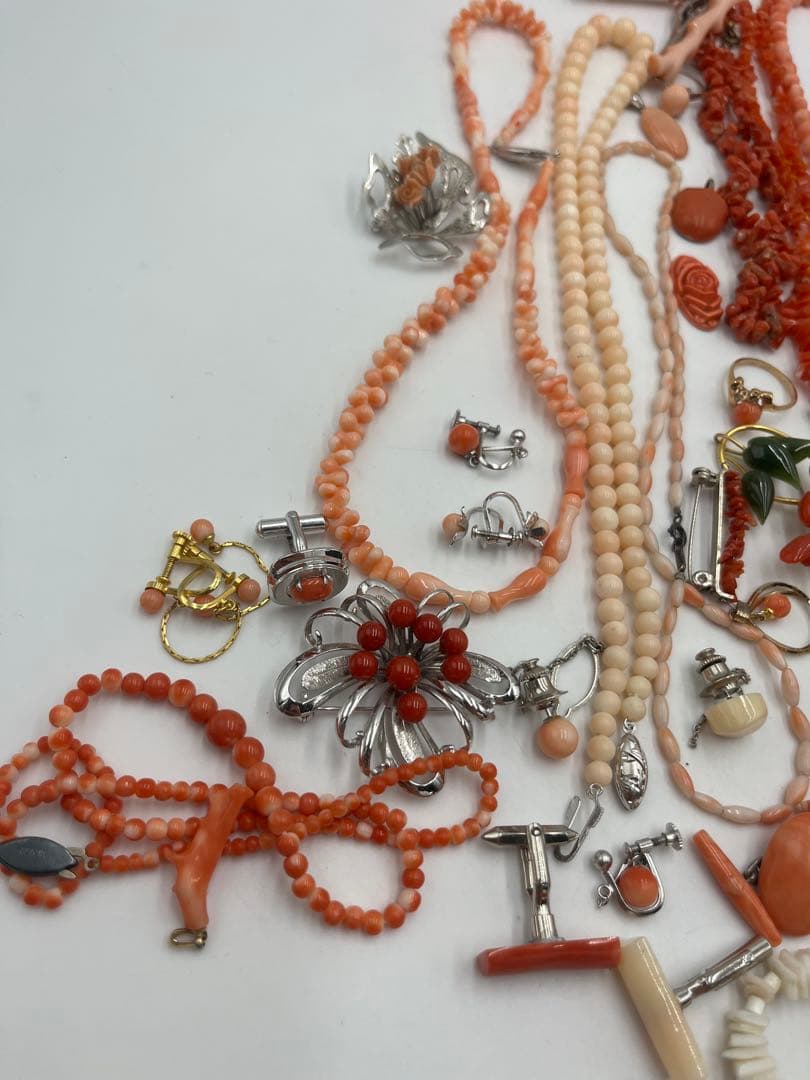 珊瑚　赤珊瑚　アクセサリー　大量　約860g