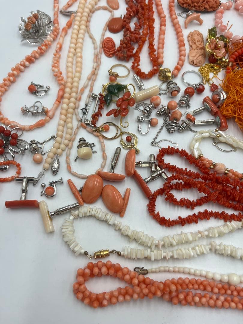 珊瑚　赤珊瑚　アクセサリー　大量　約860g