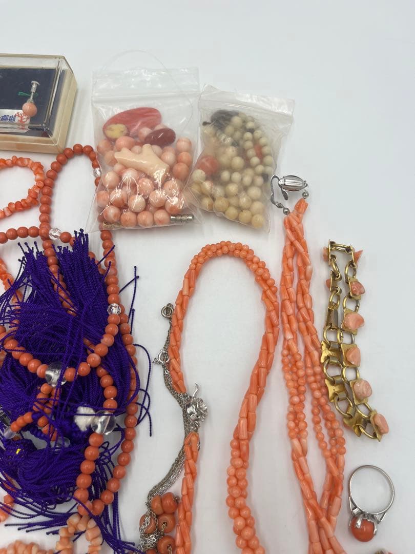 珊瑚　赤珊瑚　アクセサリー　大量　約860g