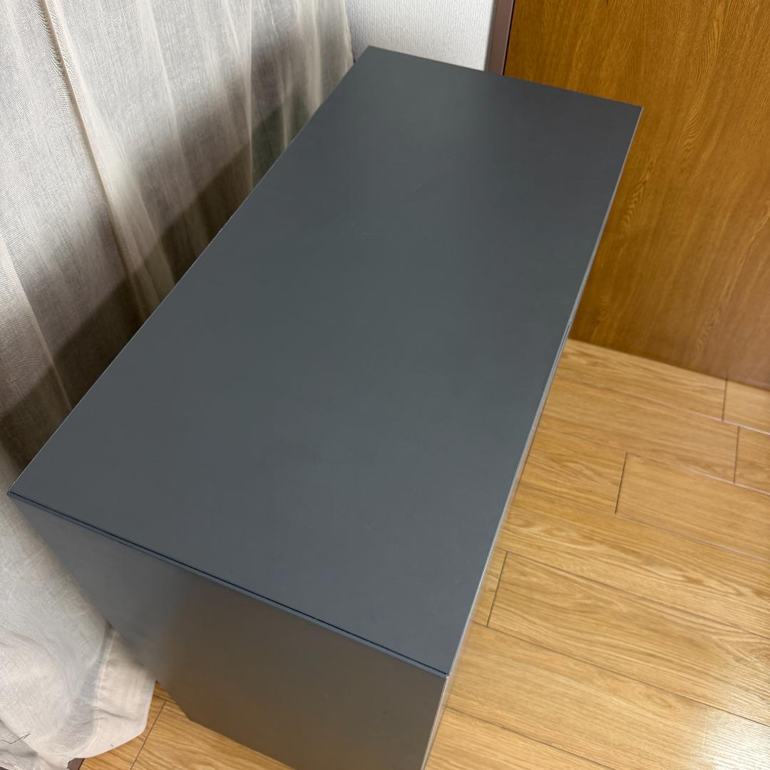 【完成品】IKEA EKET エーケト キャビネット　グレー　足付き