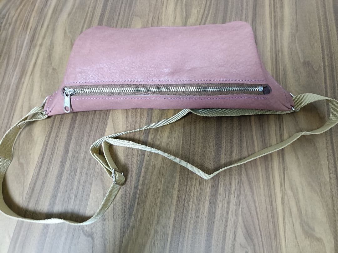 レッドブラウン ショルダーバッグ 新品未使用　ハンドメイド　ヌメ革　アメカジ