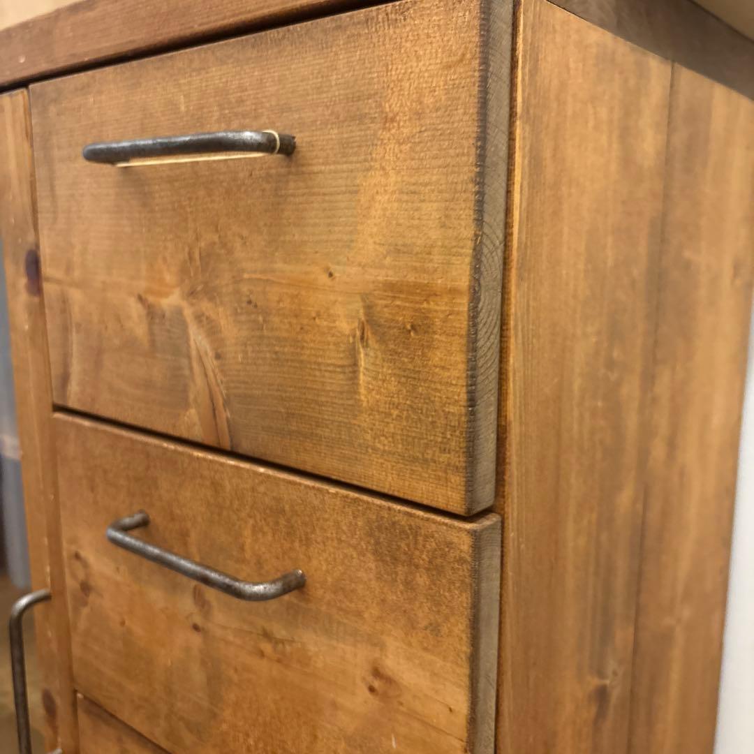 NEALD 無垢カップボード キャビネット ブラウン