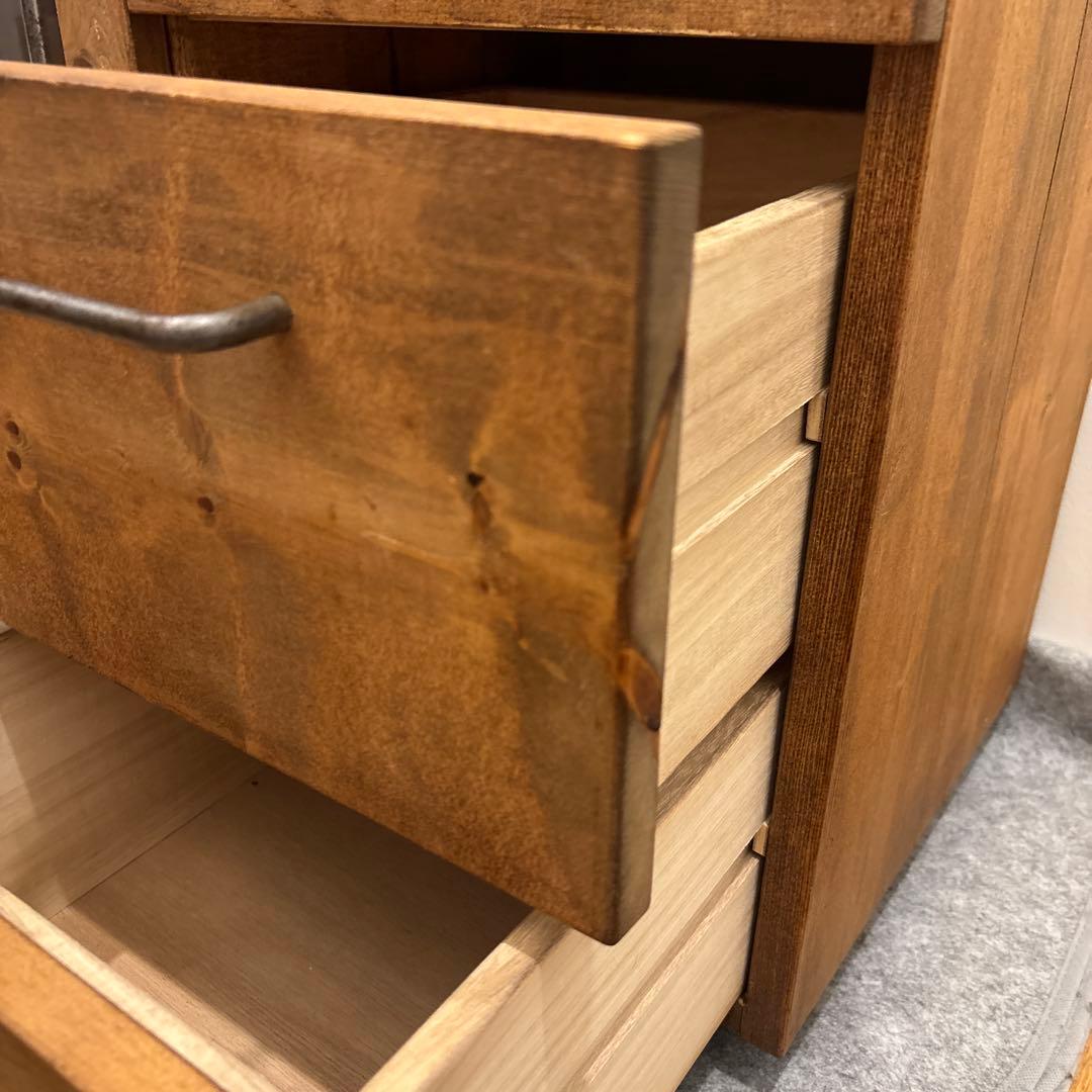 NEALD 無垢カップボード キャビネット ブラウン