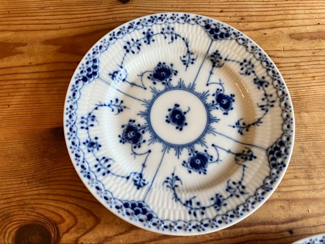 ロイヤルコペンハーゲン ブルーフルーテッドハーフレース　17プレート×5