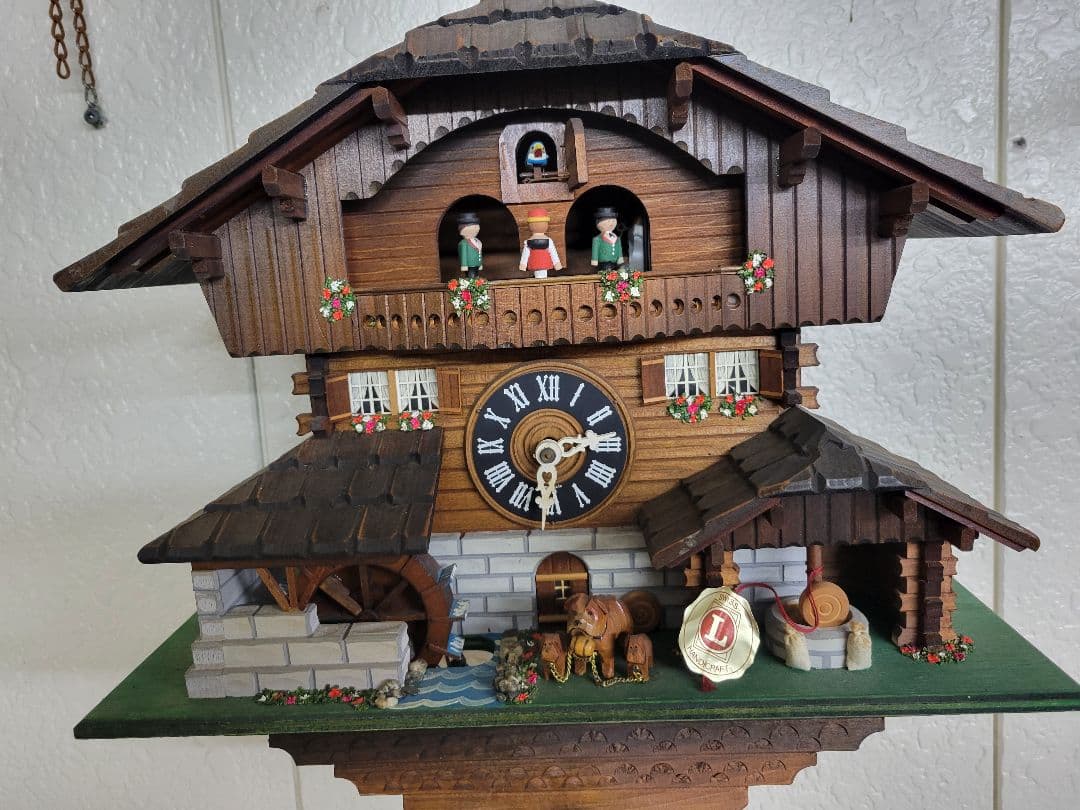 希少　ヴィンテージ　スイス製　重錘式　鳩時計