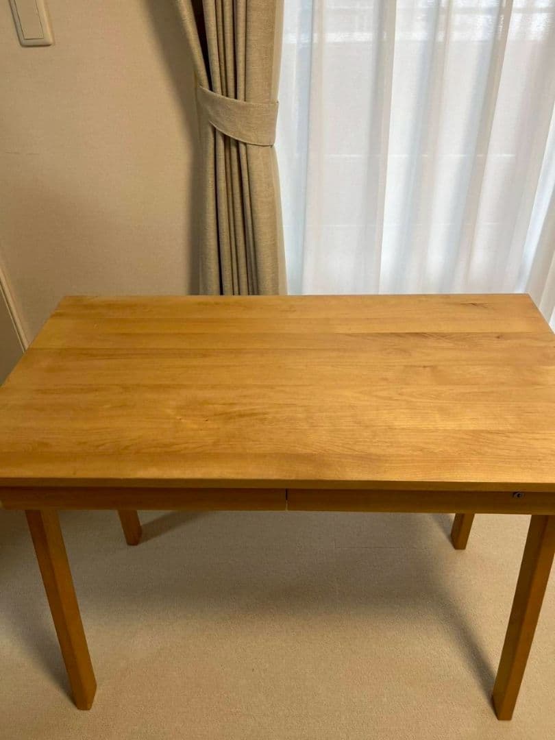 ナチュラルウッド デスク 引き出し付き（デスクのみ）