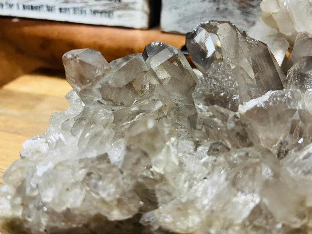 【美品】特大 ブラジル産 スモーキークォーツ クラスター 煙水晶 6.5kg