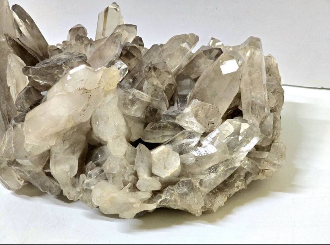 【美品】特大 ブラジル産 スモーキークォーツ クラスター 煙水晶 6.5kg