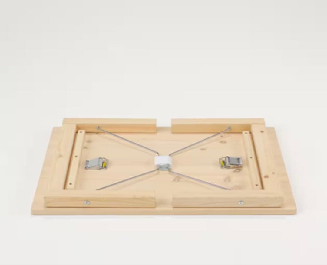 無印良品　パイン材ローテーブル・折りたたみ式　美品