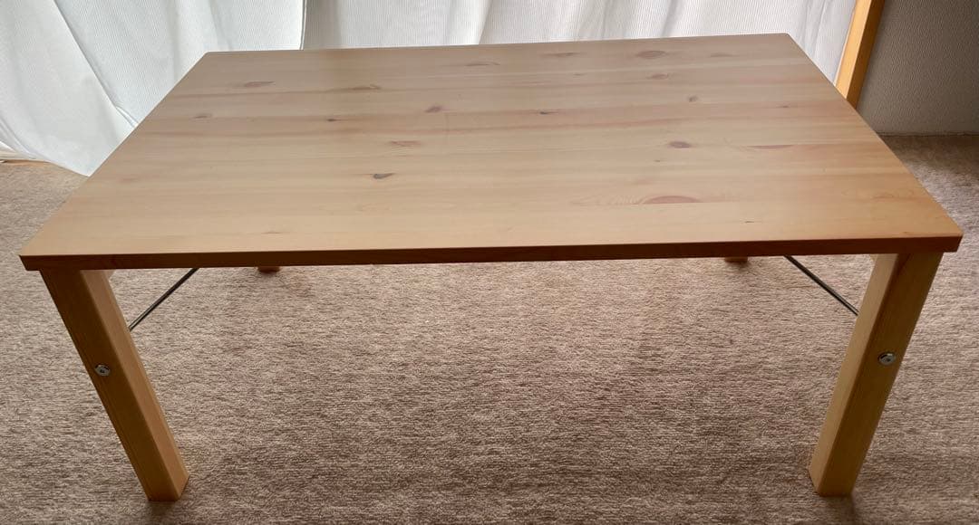 無印良品　パイン材ローテーブル・折りたたみ式　美品